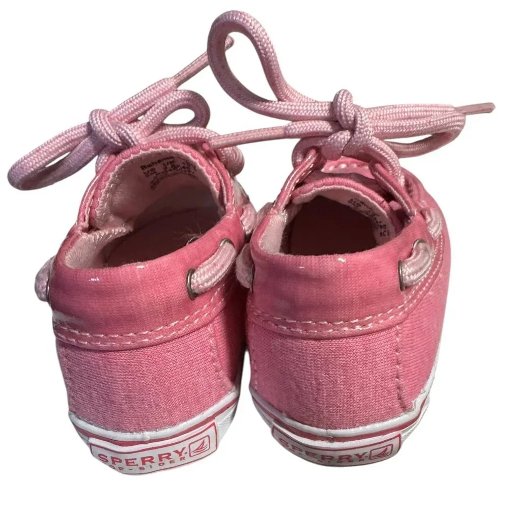 Sperry Toddler Girls Pink Canvas Boat Shoes Size‎ 3M